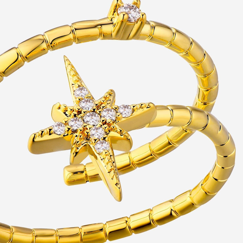 Mya Bay Crystal-Embellished Ring — Gold Brass Rings