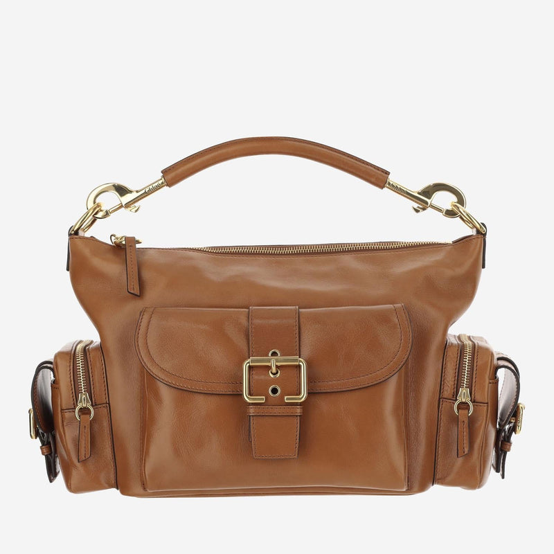 Chloé Buffalo Leather Camera Bag — Brown