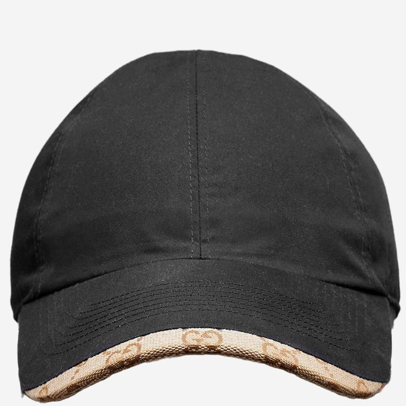 Gucci 875670 Cotton-Blend Baseball Cap — Black Caps