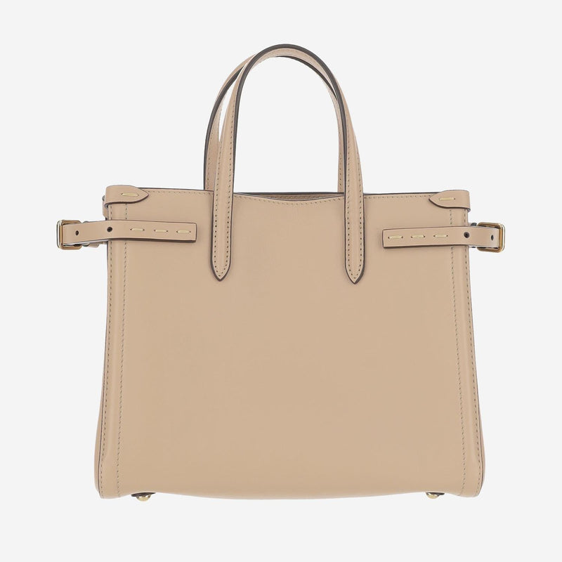 Valentino Garavani Leather With Adjustable Straps Shoulder Bag — Beige