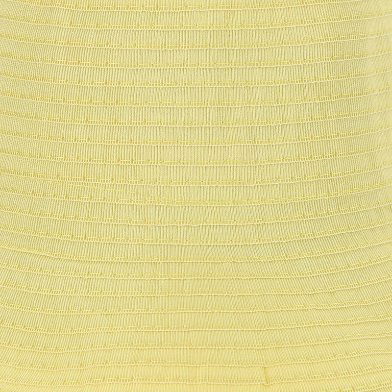 Grevi S6804 Foldable Cotton Grosgrain Sun Hat — Yellow