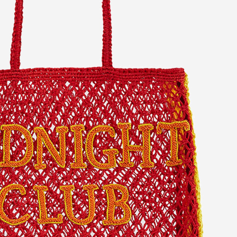 Wild Tote Bag — Red Raffia