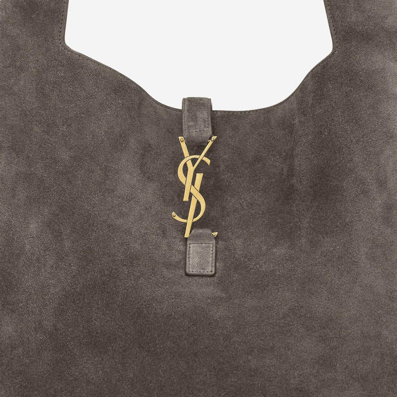 Saint Laurent Shoulder Bag — Gray Suede