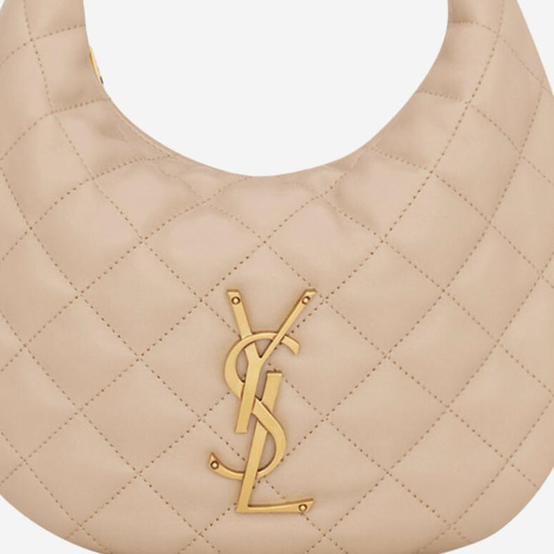 Saint Laurent Icare Shoulder Bag — Beige Nappa Leather
