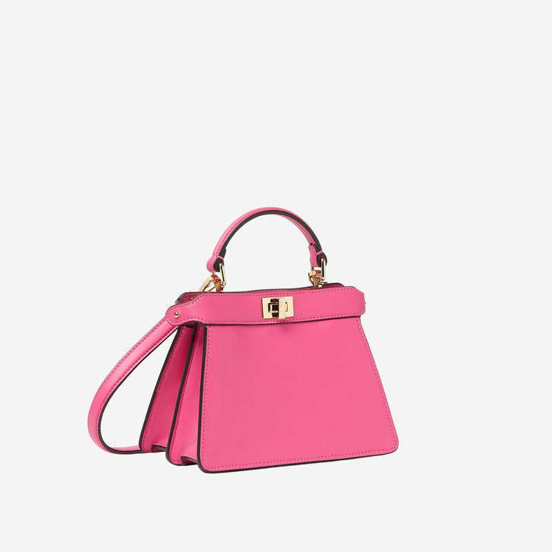 Fendi Calf Leather Top Handle Bag — Pink
