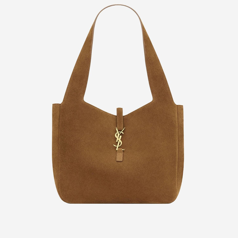 Saint Laurent Shoulder Bag — Beige Suede