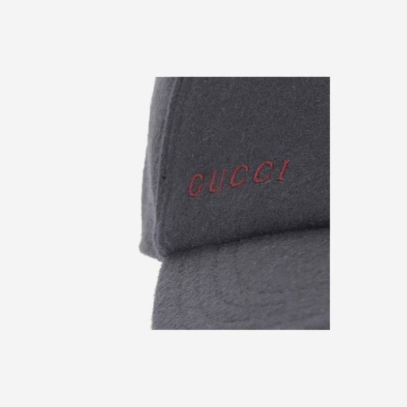 Gucci 843010 Wool Baseball Cap — Navy Caps
