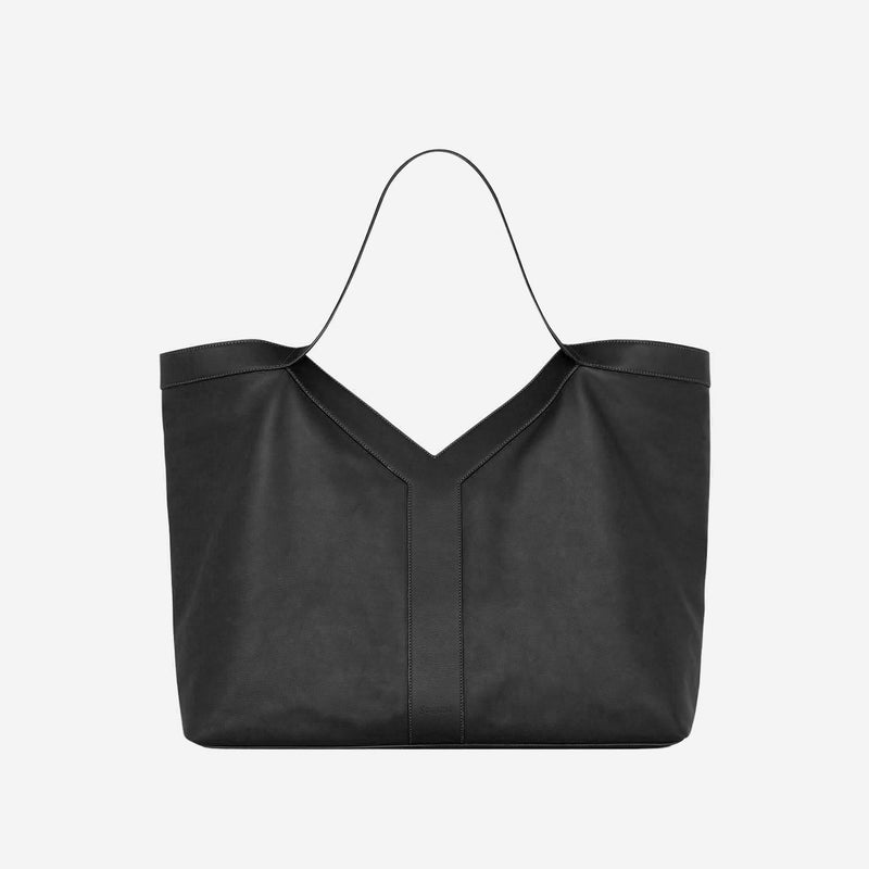 Saint Laurent Leather Tote Bag — Black