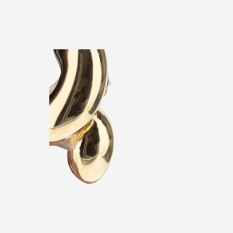 Bottega Veneta Corkscrew Sterling Silver Earrings — Gold