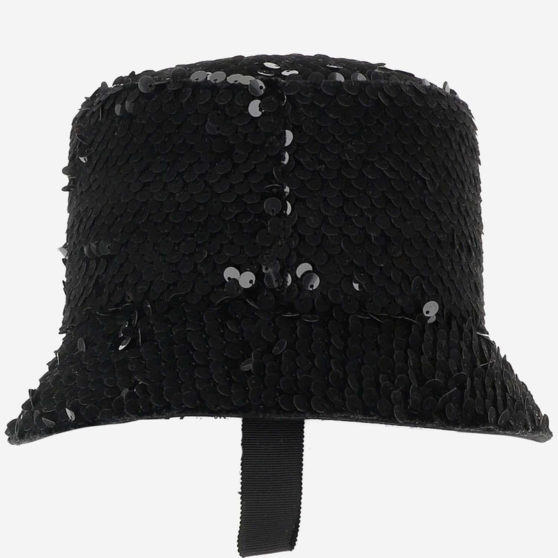 Maison Michel 1155017001 Cloche Hat — Black Rabbit Felt Baseball Caps