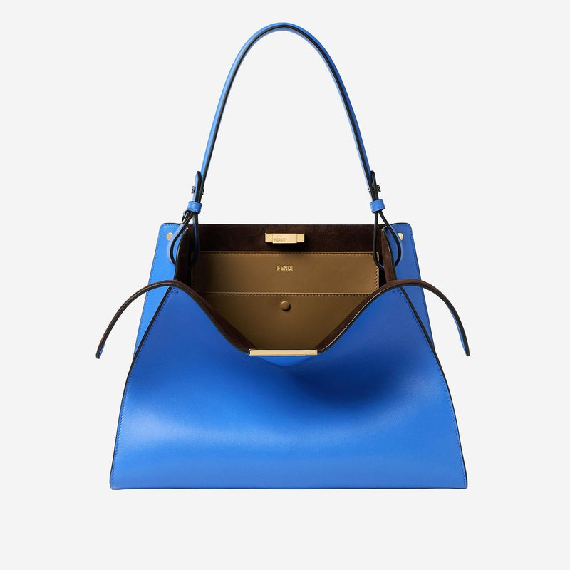 Fendi Way Shoulder Bag — Blue Calfskin