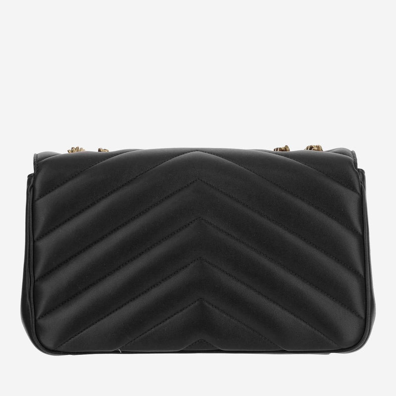 Saint Laurent Loulou Shoulder Bag — Black Lambskin