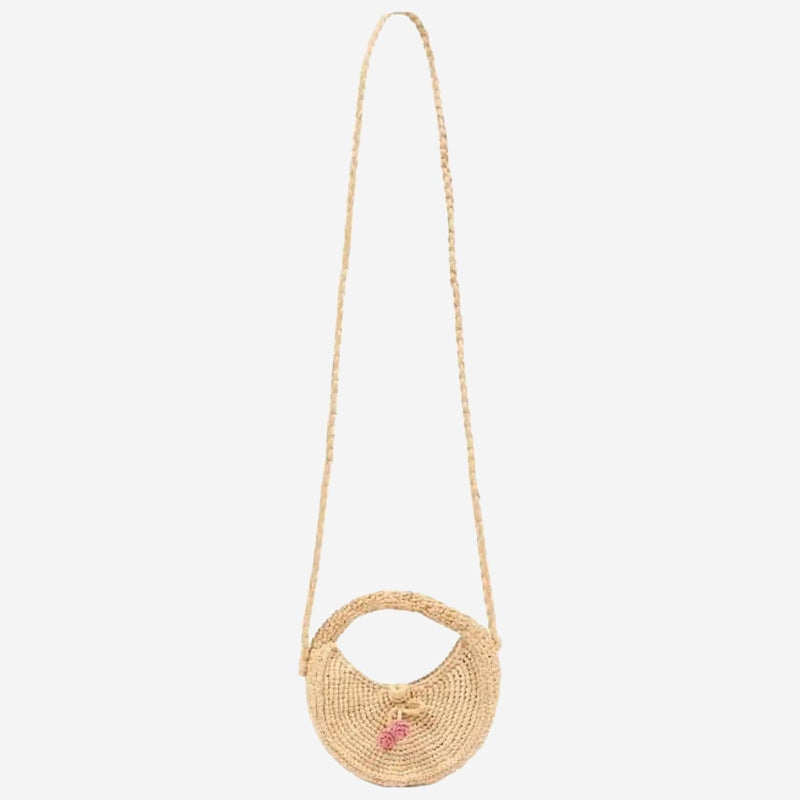 Bonpoint Natural Raffia Crossbody Bag — Beige