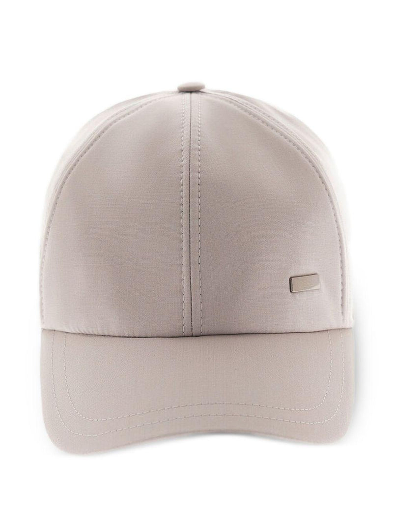 Herno Ber00049u33410 Virgin Wool Baseball Cap — Gray Caps