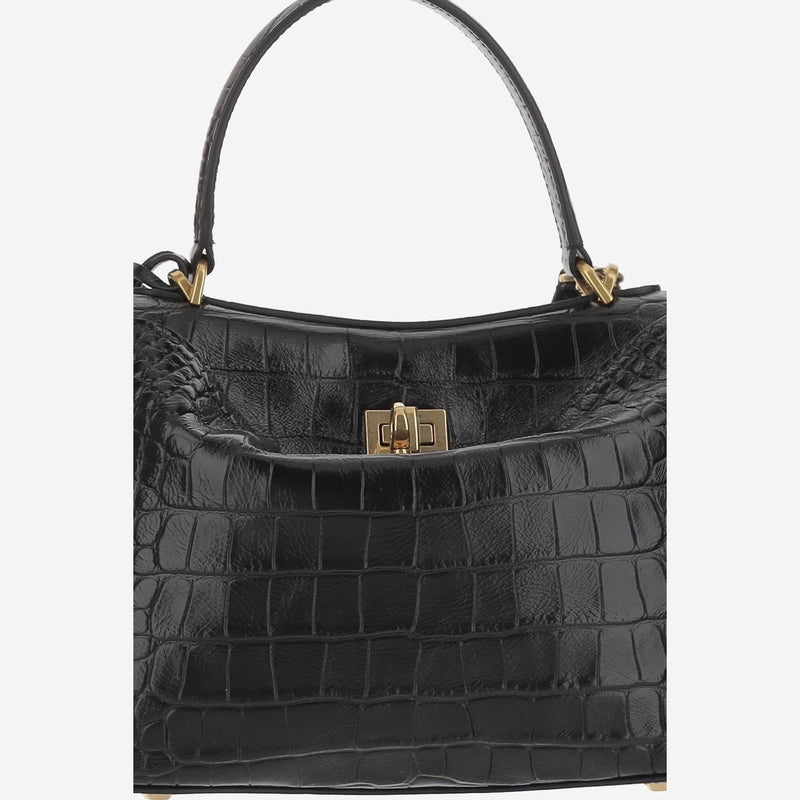Balenciaga Rodeo Mini Shoulder Bag — Black Calfskin Leather