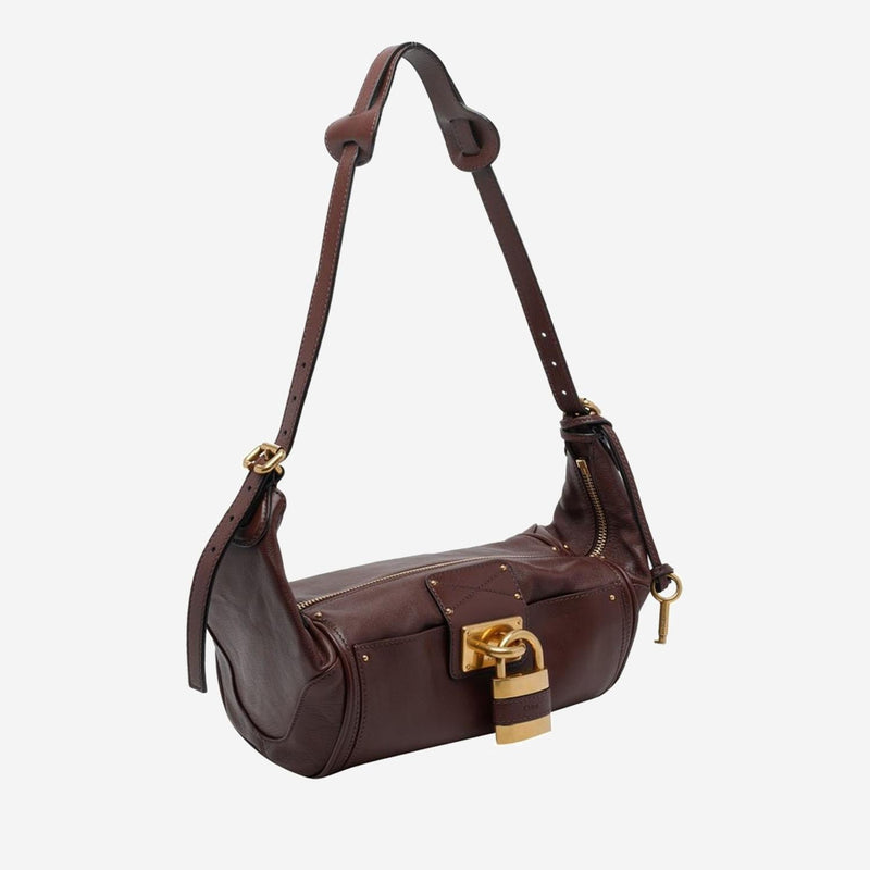 Chloé Paddington Shoulder Bag — Brown Leather