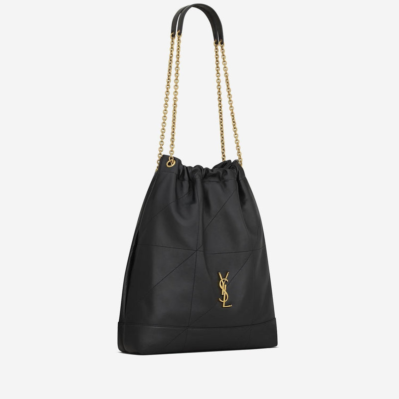 Saint Laurent Jamie Shoulder Bag — Black Lambskin Leather
