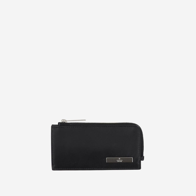 Gucci Calf Leather Card Case — Black Skin Wallets & Cardholders