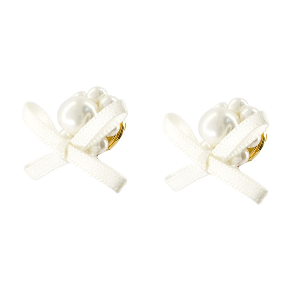 Simone Rocha Petite Daisy Earrings — White Synthetic