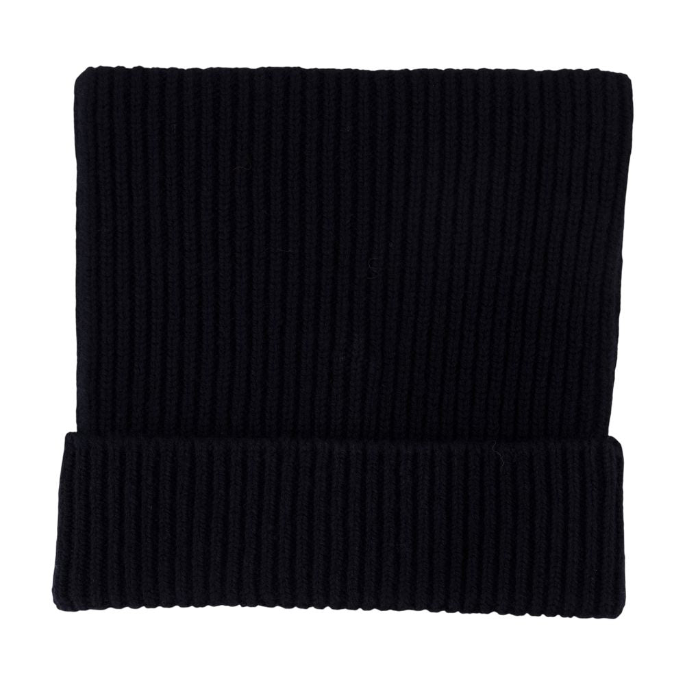 Acne Studios C40426-900 Ribbed Cotton Beanie — Black Beanies