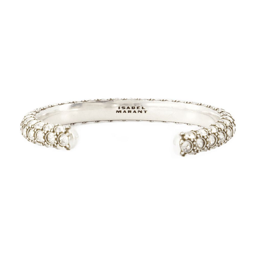 Isabel Marant Beaded Cuff Bracelet — Silver Metal Bracelets