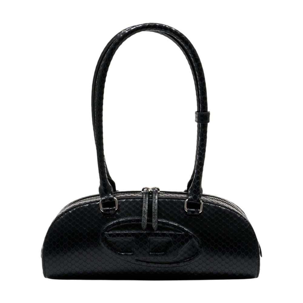 Diesel 1dr Dome Shoulder Bag — Black Cowhide