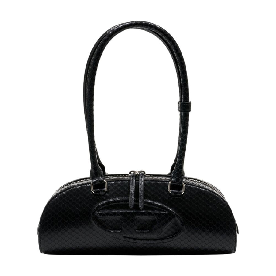 Diesel 1dr Dome Shoulder Bag — Black Cowhide