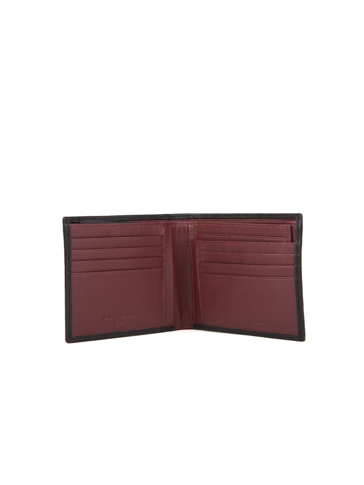 Momo Design Bi-Fold Leather Wallet — Black Polyurethane