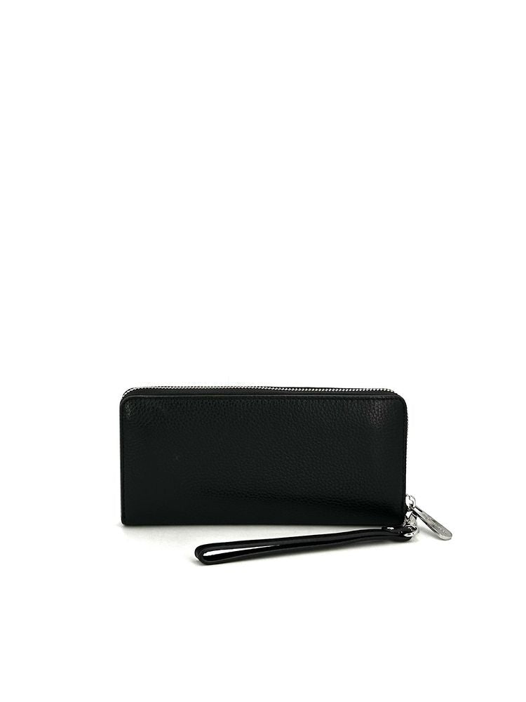 Michael Kors Leather Continental Wallet — Black