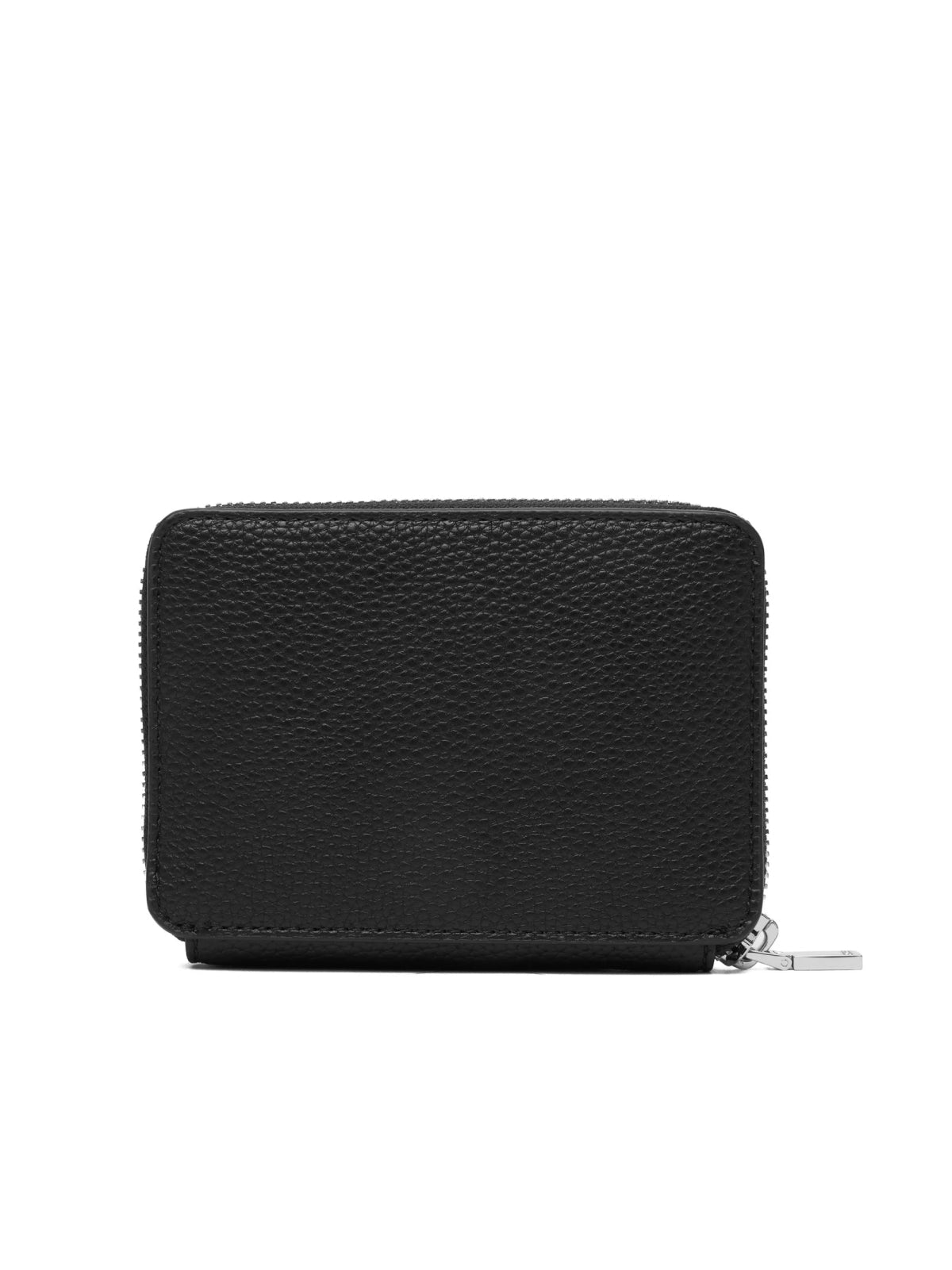 Hugo Boss Logo Zip Around Wallet — Black Polyurethane