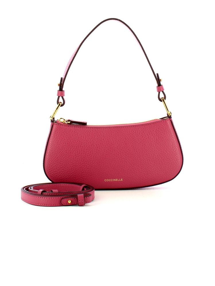 Coccinelle Merveille Mini Shoulder Bag — Red Cow Leather