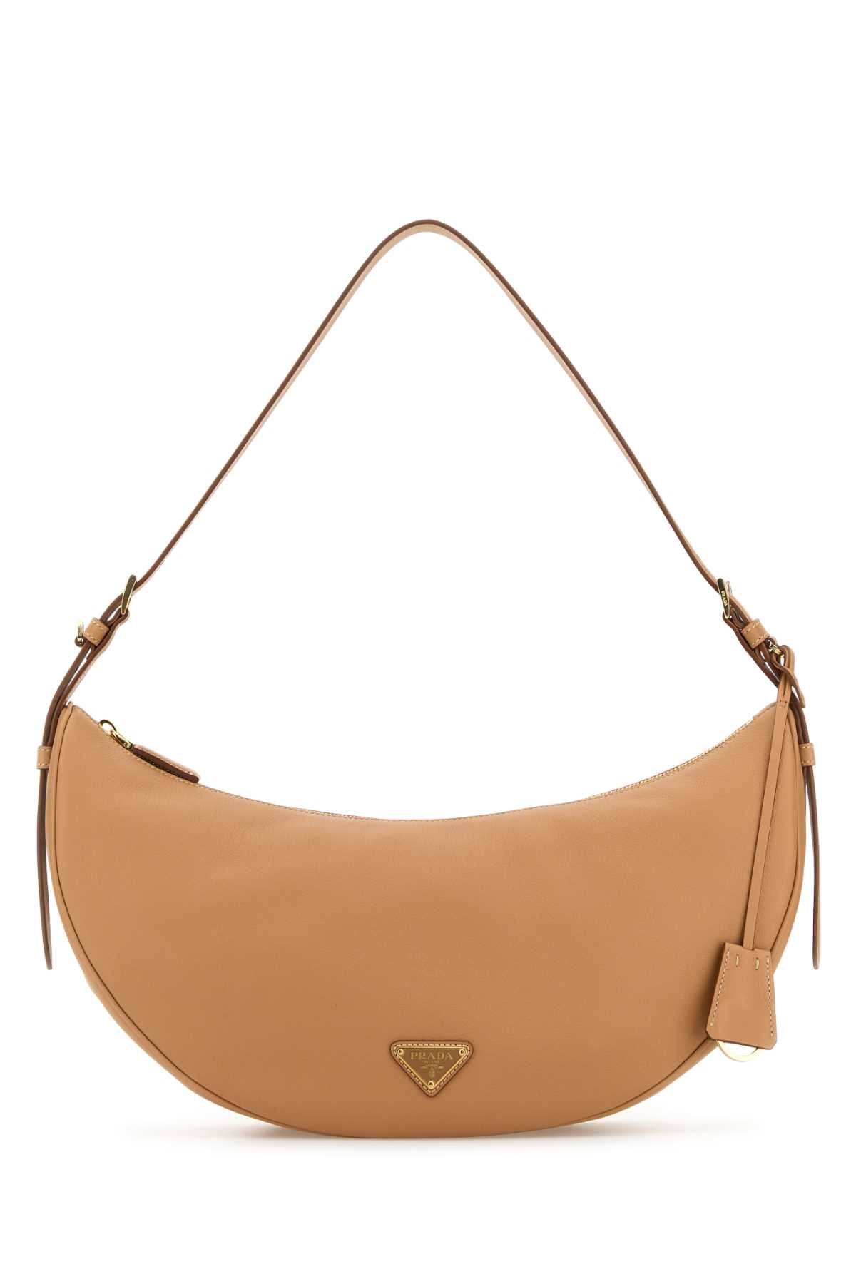 Prada Shoulder Bag — Beige Calfleather