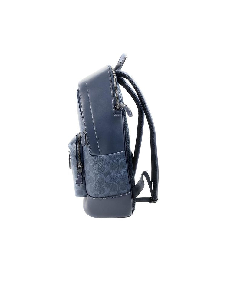 Coach West Backpack — Navy Cowhide