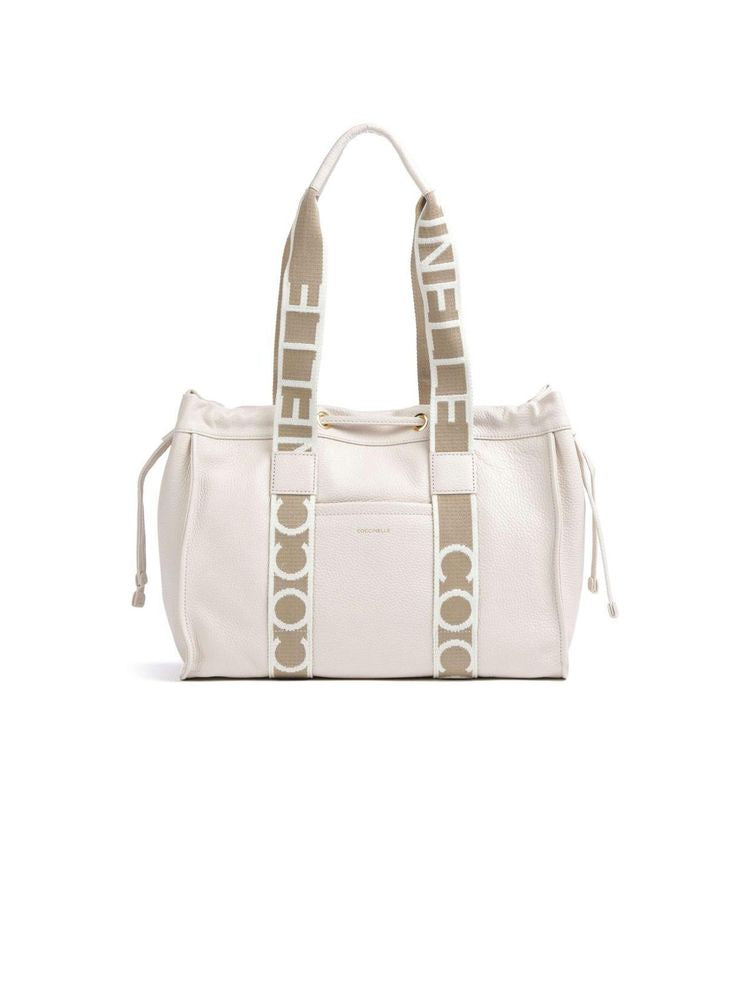 Coccinelle Tote Bag — White Cow Leather