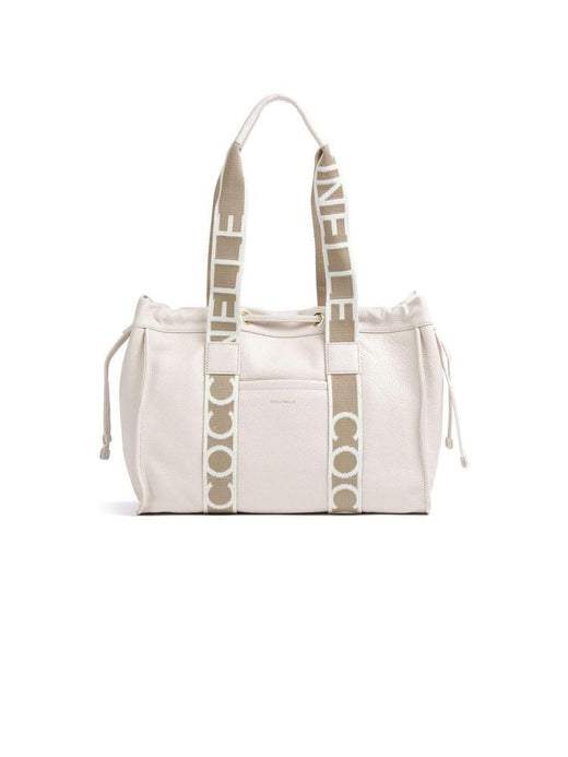 Coccinelle Tote Bag — White Cow Leather