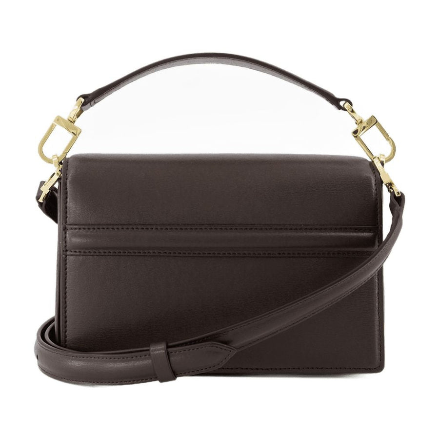 Toteme T-Flap Shoulder Bag — Brown Cowhide