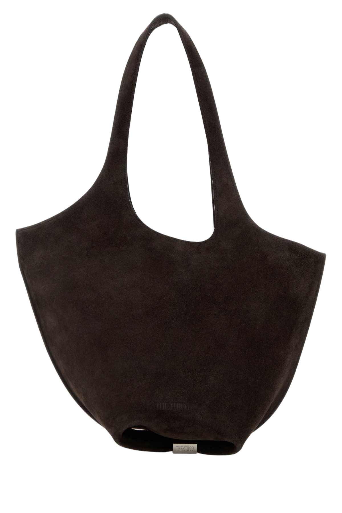 The Attico Suede Shoulder Bag — Brown