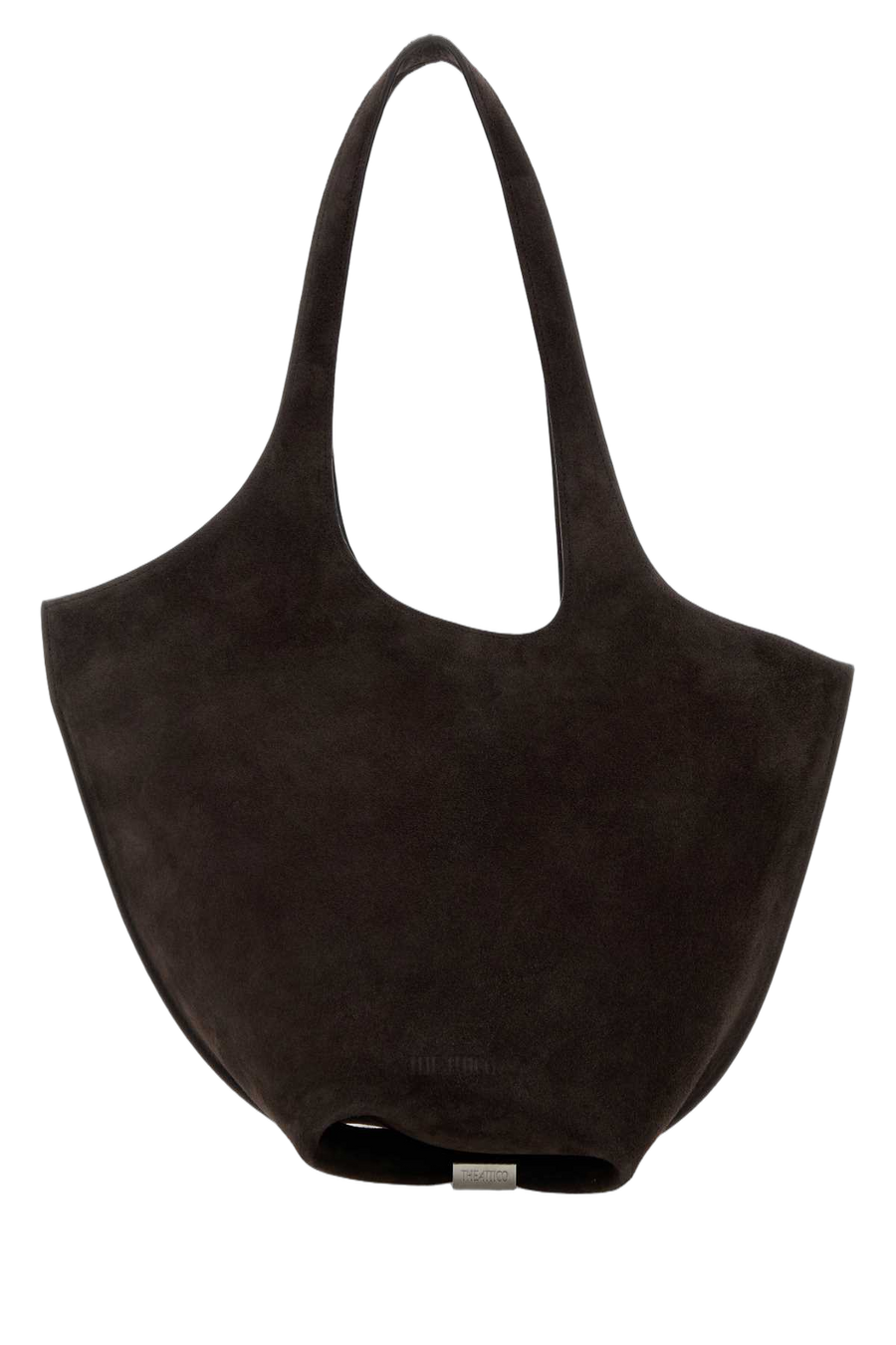 The Attico Suede Shoulder Bag — Brown