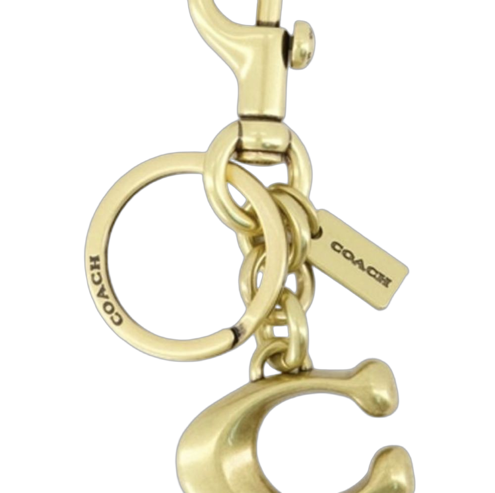 Coach Metal Keychain Charm — Gold Belt