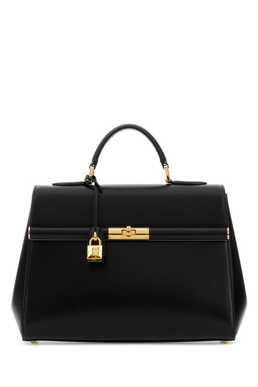 Dolce & Gabbana Gold-Hardware Top Handle Bag — Black