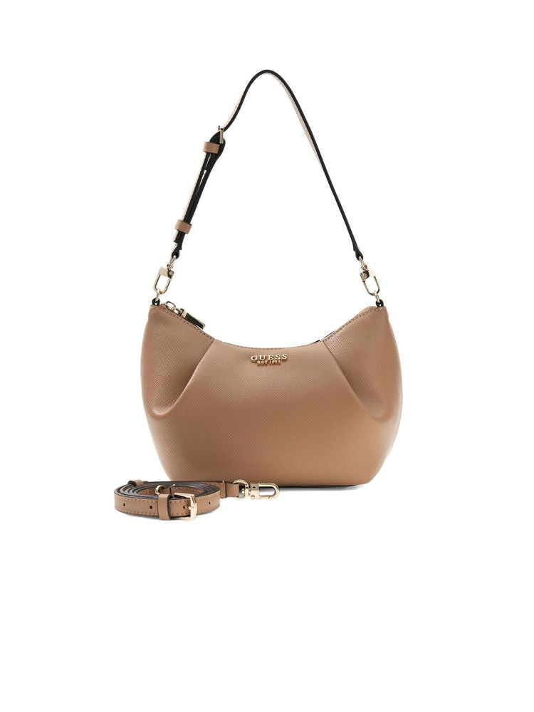 Guess Amorette Shoulder Bag — Beige Polyurethane