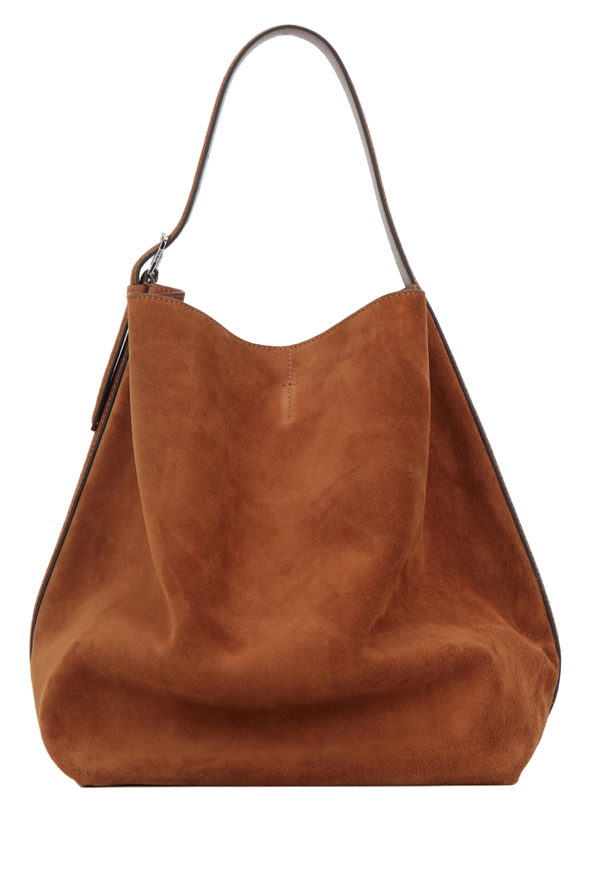 Toteme Suede Shoulder Bag — Tan Cow Leather