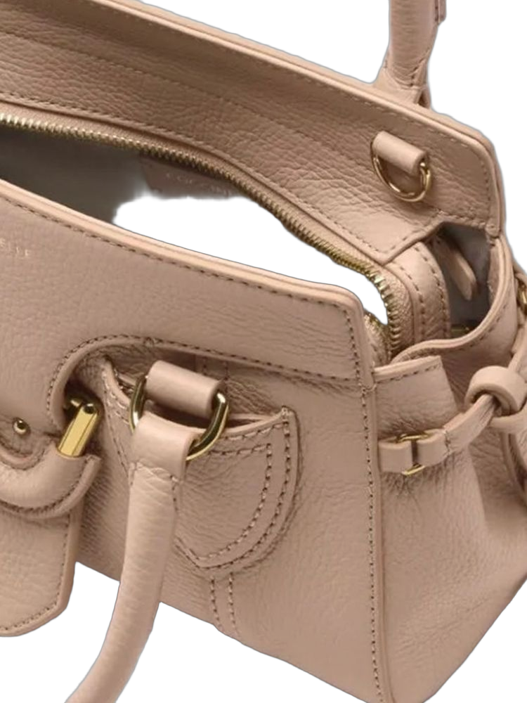 Coccinelle York Top Handle Bag — Beige Cow Leather