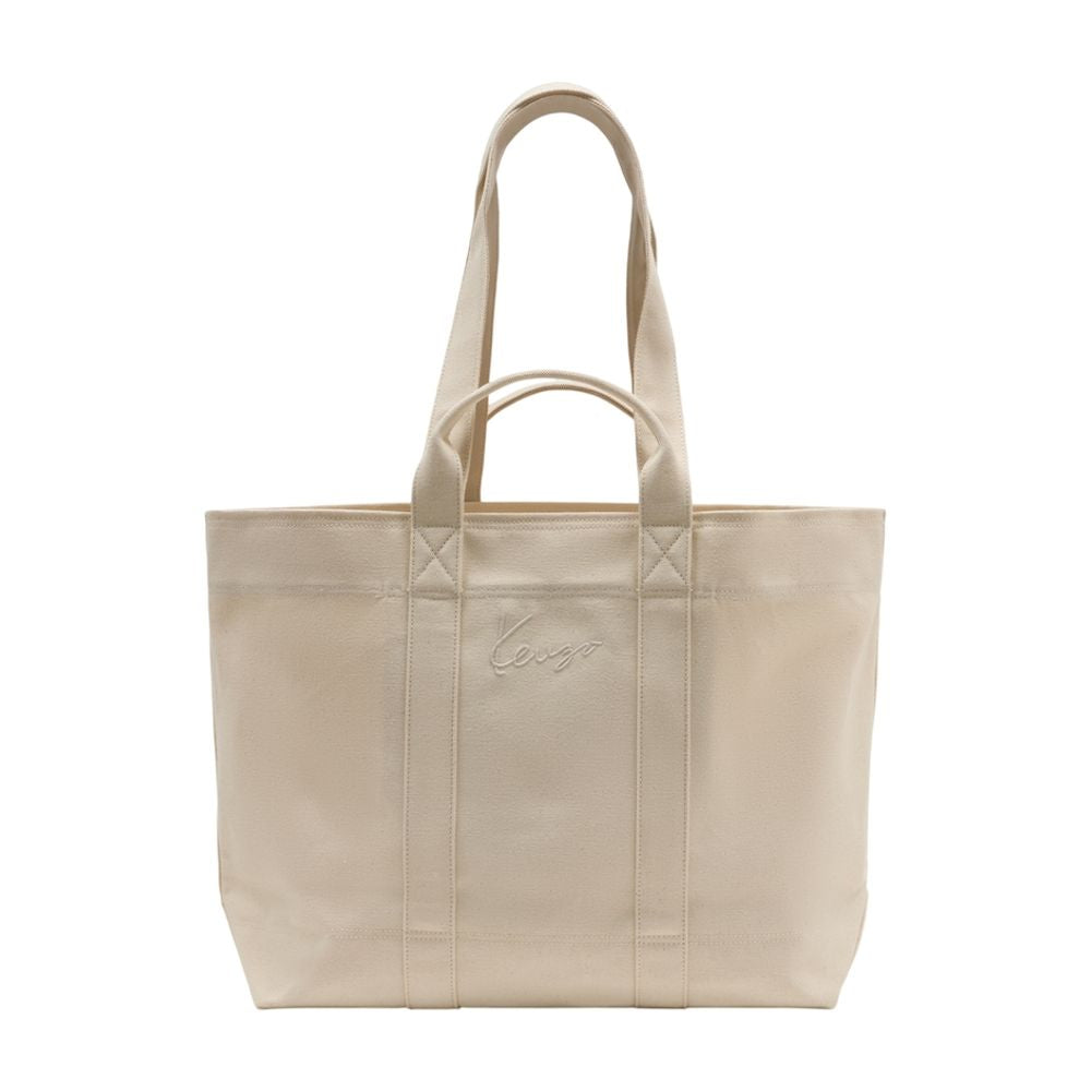 Kenzo Cotton Canvas Tote Bag — Beige