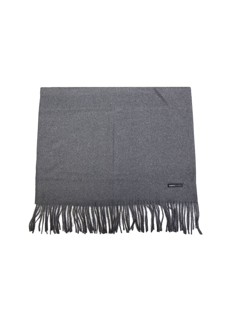 Momo Design Fringed Acrylic Scarf — Gray Scarfs