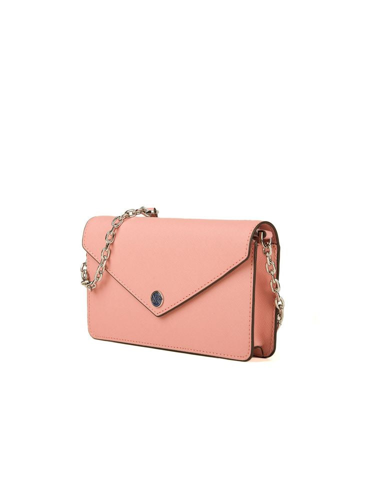 Michael Kors Saffiano Leather Envelope Crossbody Bag — Pink
