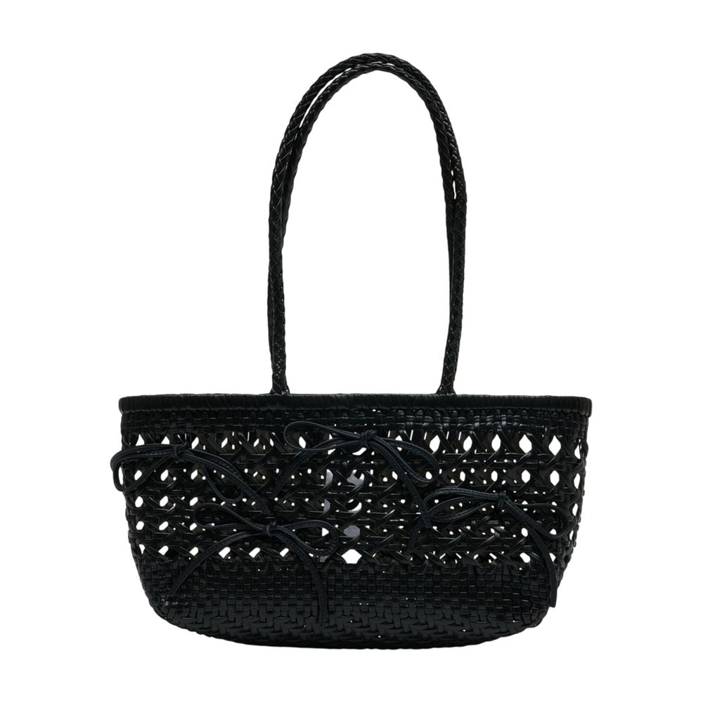 Osoi Biscuit Tote Bag — Black Raffia