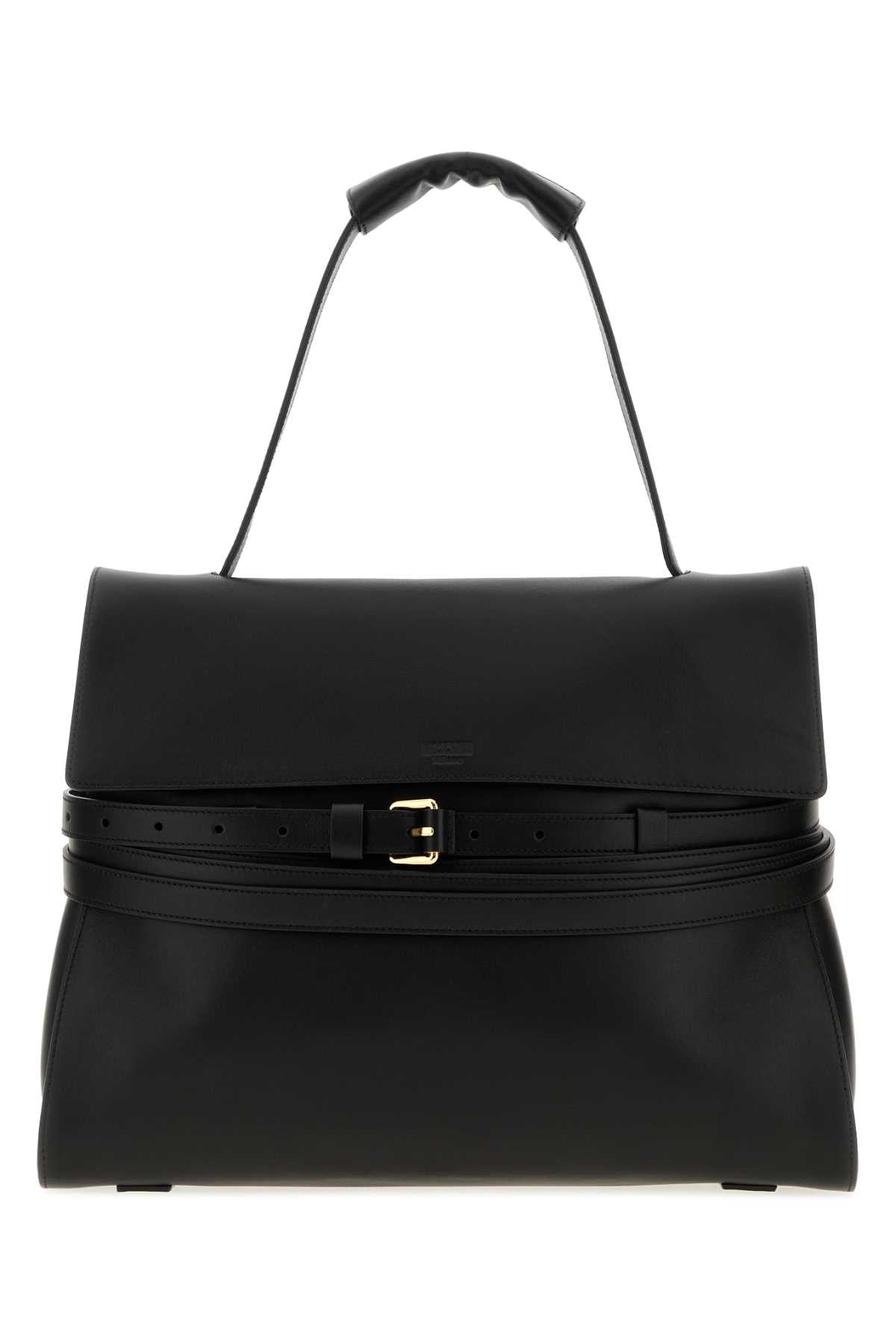 Moschino Tie Me Shoulder Bag — Black