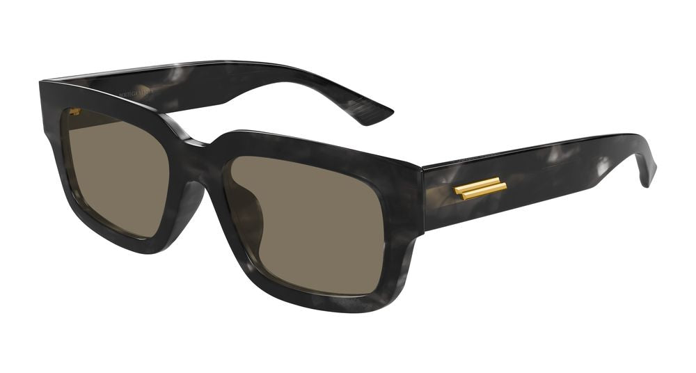 Bottega Veneta Bv1359sa Square Acetate Sunglasses — Black