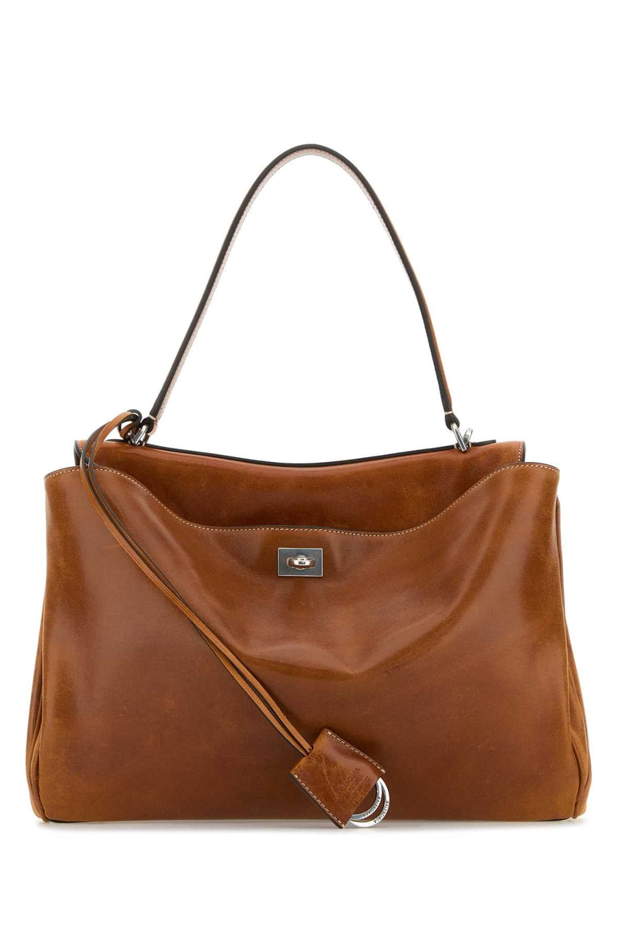 Balenciaga Leather Shoulder Bag — Brown